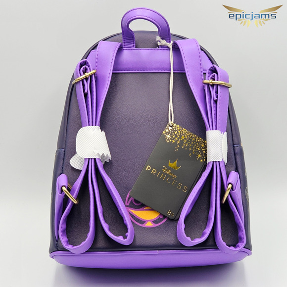 Loungefly Disney Aladdin Jasmine & Rajah Purple Mini Backpack Bag New - Picture 5 of 5
